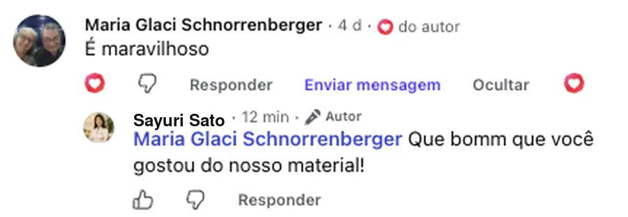 Depoimento de cliente sobre redução das dores