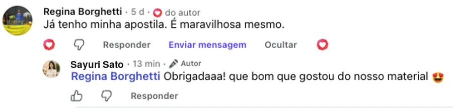 Depoimento de cliente sobre resultado rápido